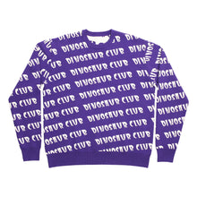 Load image into Gallery viewer, All Over Logo Knit Sweater Purple